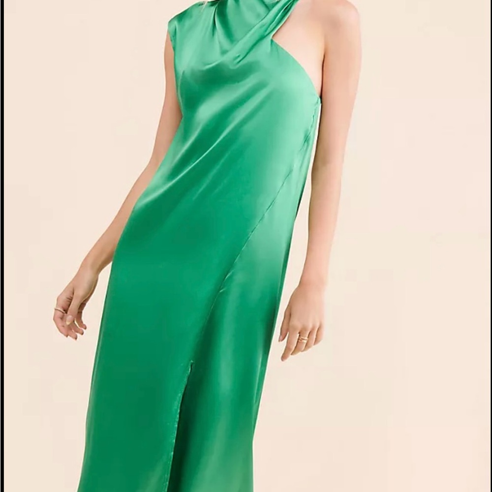 Corey Lynn Calter Green Asymmetrical Gown